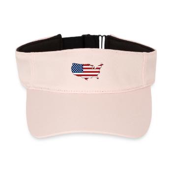 Map of the United States - Recycled Sun Visor Cap - crystal pink - Front