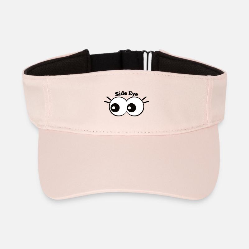 Oeil latéral dessin animé oeil blague - Visière de sport recyclée - rose cristal