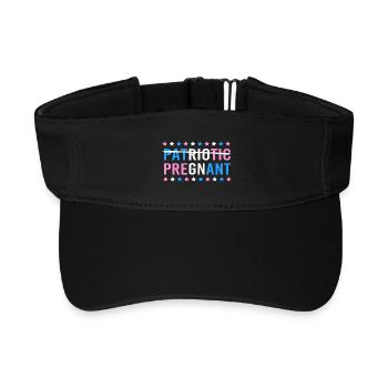 Gender Reveal 4 July - Recycled Sun Visor Cap - black - Front