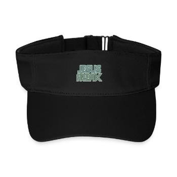 Retro Jesus Freak-Grafik - Recyceltes Visor Cap - Schwarz - Vorne