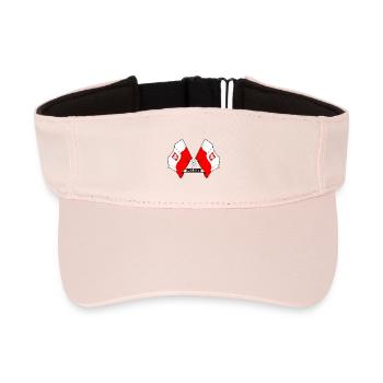 Poland Crossed Flags - Recycled Sun Visor Cap - crystal pink - Front