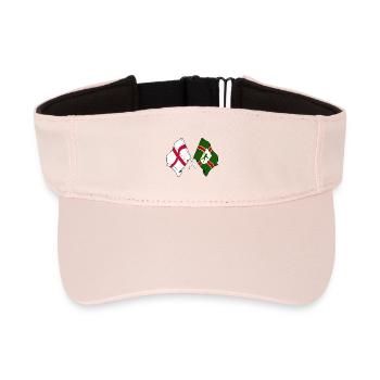 Nottinghamshire × England-Flaggen - Recyceltes Visor Cap - Kristallrosa - Vorne