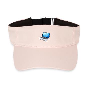 Laptop Light Blue Neon - Recycled Sun Visor Cap - crystal pink - Front