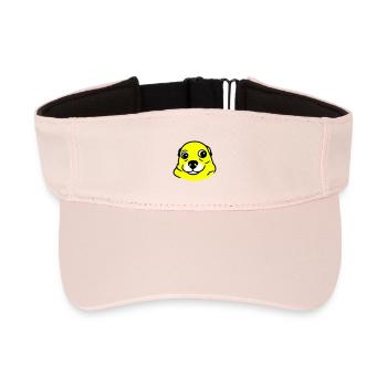 Anxious Dog in Pop Art Style - Recycled Sun Visor Cap - crystal pink - Front