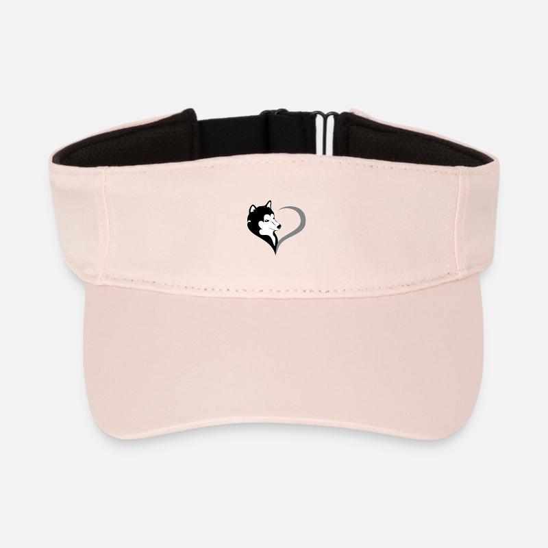 Herz Husky Silhouette - Recyceltes Visor Cap - Kristallrosa