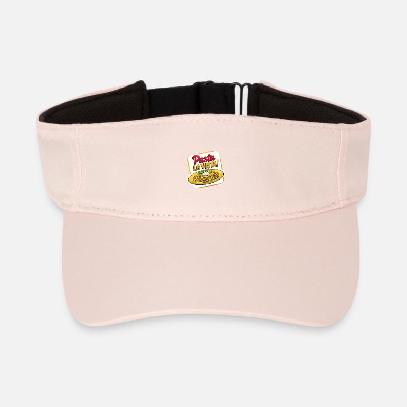 Pasta La Vista - Recycled Sun Visor Cap - crystal pink