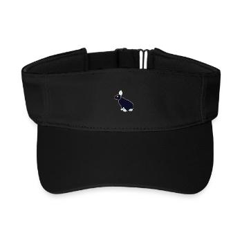 Lapin noir bleu minimaliste - Visière de sport recyclée - noir - Devant