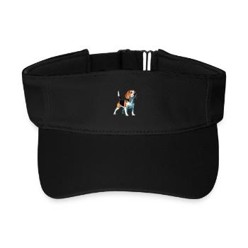 Bulldog - Cooles Low Poly Logo - Recyceltes Visor Cap - Schwarz - Vorne