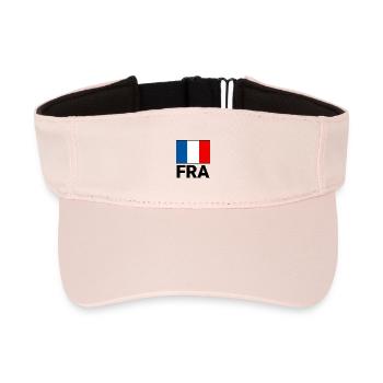 Sportliche Frankreich Flagge mit FRA Abkürzung - Recyceltes Visor Cap - Kristallrosa - Vorne