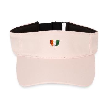 Ivory Coast Flag in Drop Art - Recycled Sun Visor Cap - crystal pink - Front