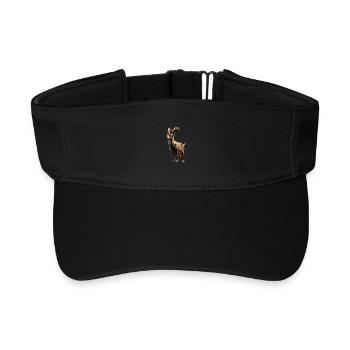 Steinbock Ziege Alpensteinbock Capricorn Ziegen - Recyceltes Visor Cap - Schwarz - Vorne