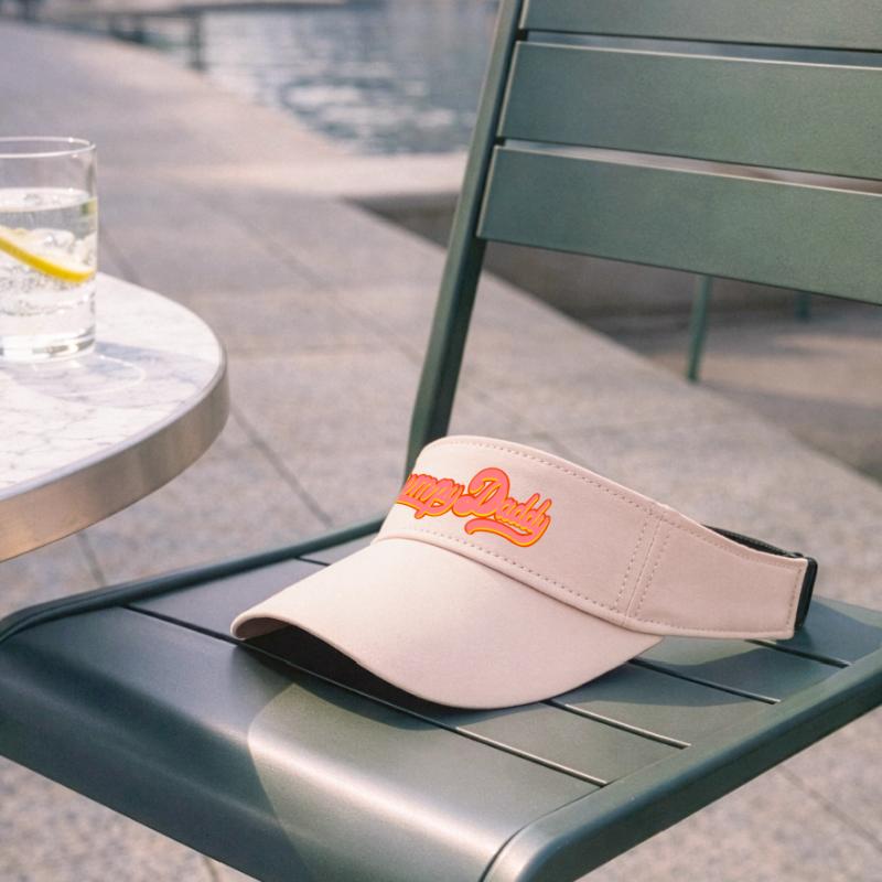 Grumpy Daddy Retro Script - Color "Exploitation" Recycled Sun Visor Cap