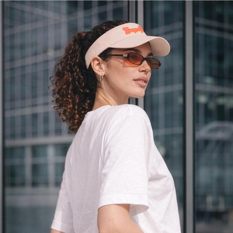 Grumpy Daddy Retro Script - Color "Exploitation" Recycled Sun Visor Cap