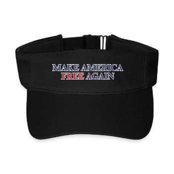 Make America Free Again - Freedom Statement  - Recycled Sun Visor Cap - black - Front