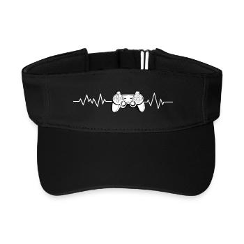Heartbeat avec manette Console de jeu - Visière de sport recyclée - noir - Devant
