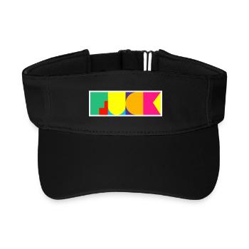 Lustiges Pop-Art-F-Wort - Recyceltes Visor Cap - Schwarz - Vorne