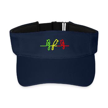 Three little birds Reggae Rasta Jamaica Vogel - Recyceltes Visor Cap - Navy - Vorne
