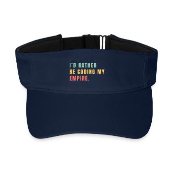 Ich würde lieber mein Imperium programmieren - Recyceltes Visor Cap - Navy - Vorne