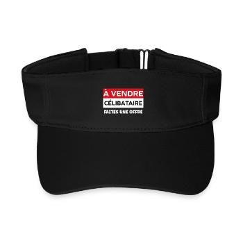 Humour célibataire - Visière de sport recyclée - noir - Devant
