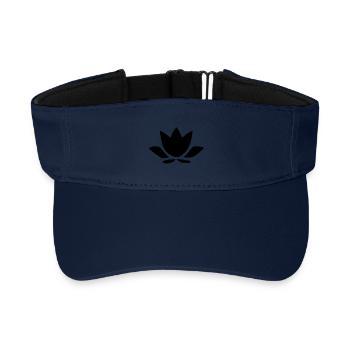 Lotusblume Lotusblüte Yoga Symbole schwarz - Recyceltes Visor Cap - Navy - Vorne