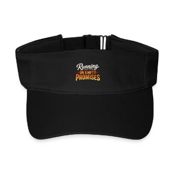 Sarkasmus, leere Versprechungen, lustige Frauen - Recyceltes Visor Cap - Schwarz - Vorne