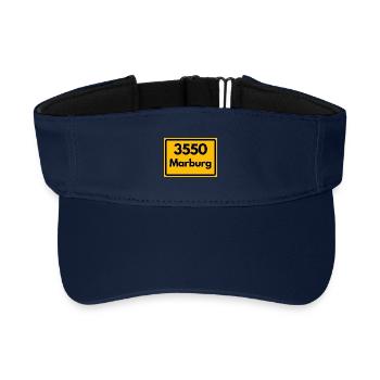 ALTE POSTLEITZAHL PLZ RETRO 3550 MARBURG  - Recyceltes Visor Cap - Navy - Vorne