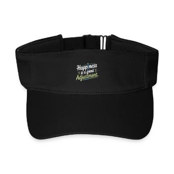 Chiropractor Happiness Is A Good Adjustment  - Recycled Sun Visor Cap - black - Front