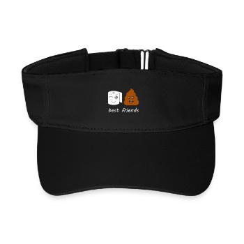 Klopapier und Poop - Recyceltes Visor Cap - Schwarz - Vorne