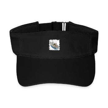 Sailing Yacht Sketches Overlay CAD Design - Recycled Sun Visor Cap - black - Front
