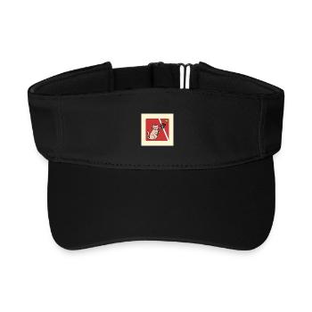 Katzen Tennisspielerin Tennis - Recyceltes Visor Cap - Schwarz - Vorne