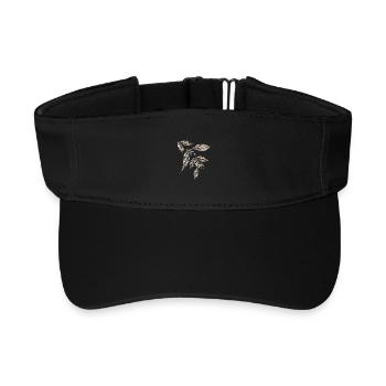 Delicately shimmering, feather-light leaf pattern - Recycled Sun Visor Cap - black - Front