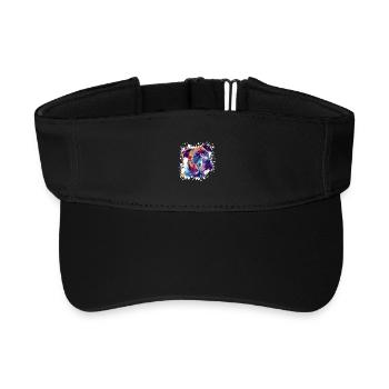 Dog Portrait Splatter Dog - Recycled Sun Visor Cap - black - Front