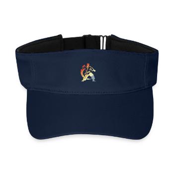 Karateka Sketch - Recycled Sun Visor Cap - navy - Front