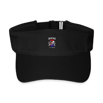 KROATIEN hrvatska Fußball Fan Totenkopf Flagge - Recyceltes Visor Cap - Schwarz - Vorne