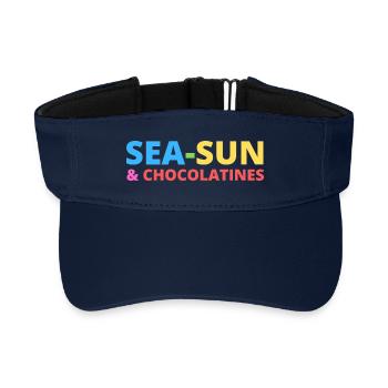 Meeressonne und Chocolatines - Recyceltes Visor Cap - Navy - Vorne
