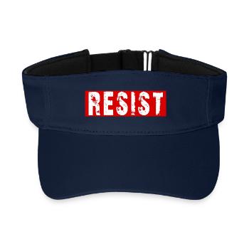 Résister à la typographie de protestation en détresse - Visière de sport recyclée - marine - Devant