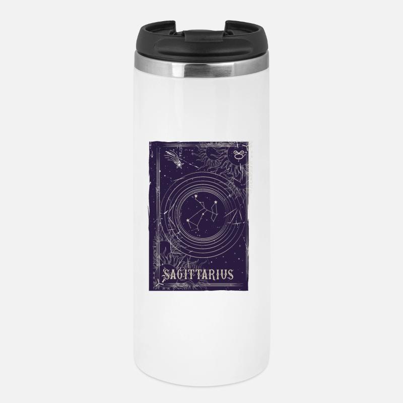 Constellation circulaire du Sagittaire - Mug isotherme - blanc