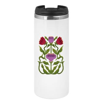 Artful floral ornaments - Thermal Cup - white - Front
