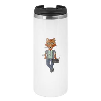 Fox in a suit Business with style and humor - Thermal Cup - white - Front
