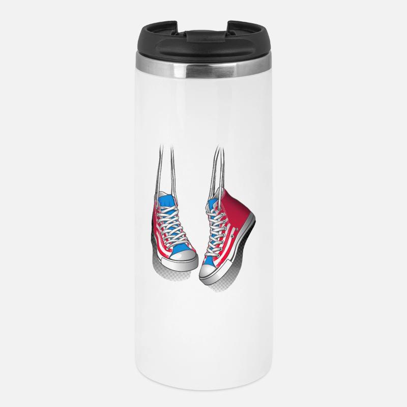 Baskets et lacets - Mug isotherme - blanc