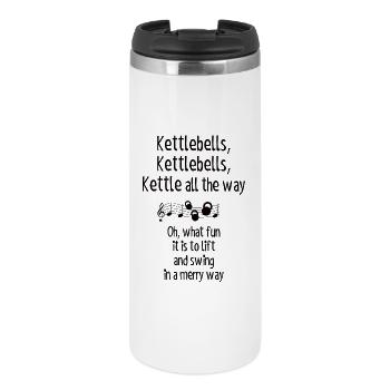 Kettlebells, jinglebells - meilleur cadeau - Mug isotherme - blanc - Devant