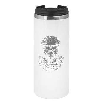 Citation du portrait du bonheur d’Aristote - Mug isotherme - blanc - Devant