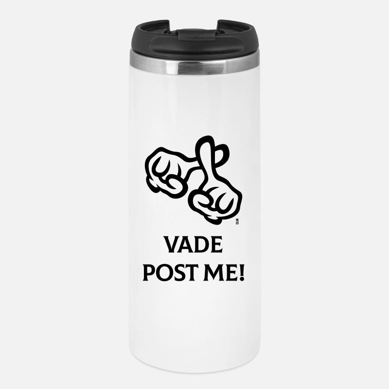 ¡Vade Post Me! (Cruz / Biblia / Religión / 2C) - Taza termo - blanco