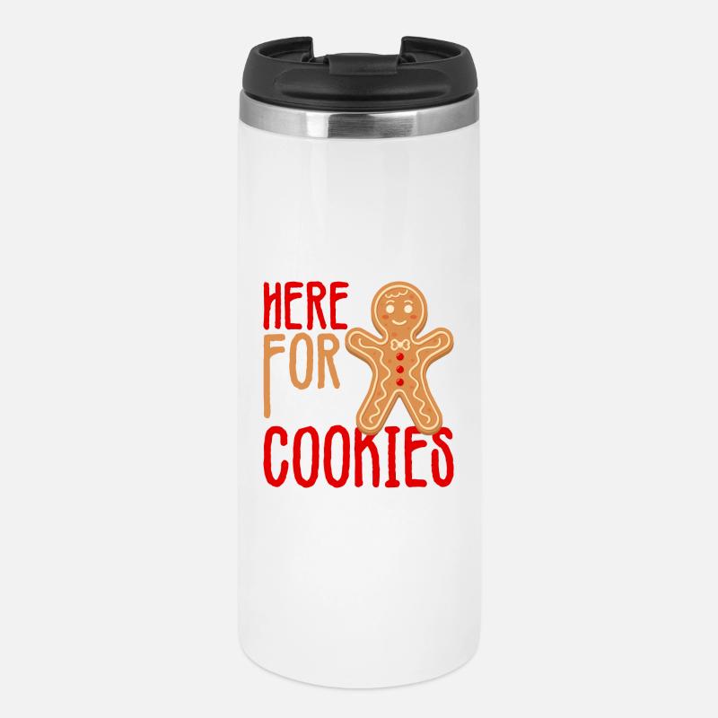 Lebkuchen Crew T-Shirt - Thermobecher - Weiß