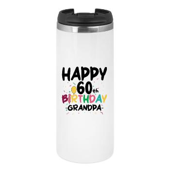 Vibrant Birthday Letters Confetti Theme - Thermal Cup - white - Front