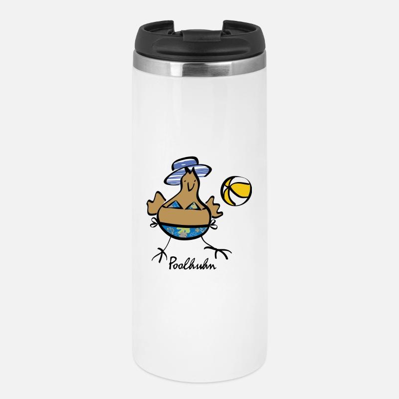 RIKELS Poulet de Piscine avec Boule 2026 - Mug isotherme - blanc