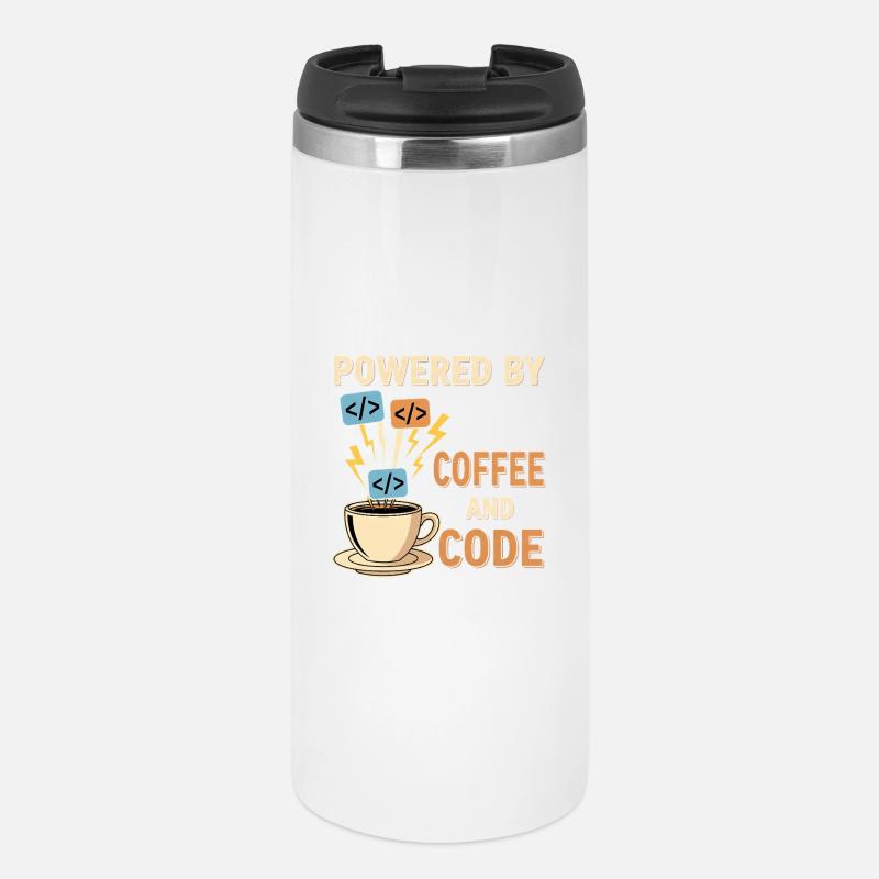 Programmateur Café Motif Design - Mug isotherme - blanc