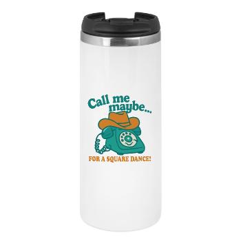 Appelez-moi pour une danse carrée - Mug isotherme - blanc - Devant