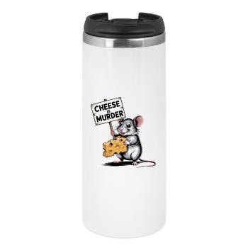 Cheese Is Murder Mouse - Thermal Cup - white - Front