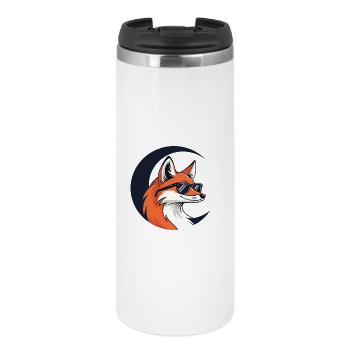Lunar Fox mit Sonnenbrille - Thermobecher - Weiß - Vorne